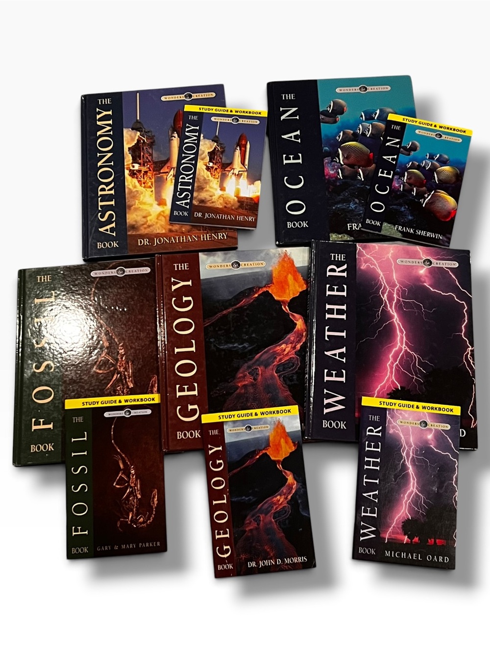 Wonders of Creation Science Book Lot 5 Geology Ocean Fossil Astronomy Weather E2